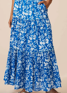 Hetre Alresford Hampshire clothes store Aspiga Cobalt Japanese Flower Becks Skirt