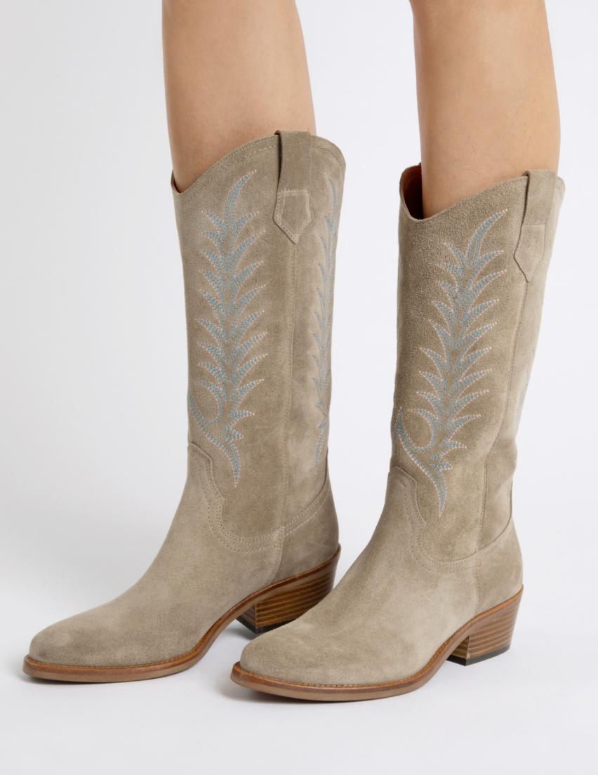 Hetre Alresford Hampshire Shoe Store Penelope Chilvers Sand Goldie Embroidered Boot