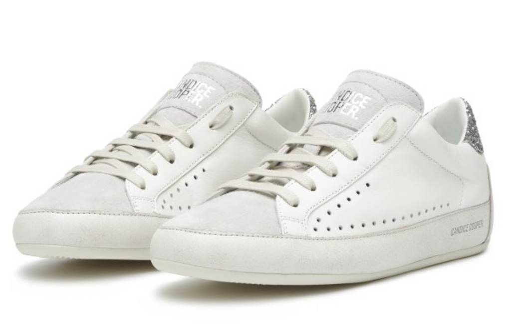 Hetre Alresford Hampshire Shoe StoreCandice Cooper White Grey Glitter Dafne Sneaker