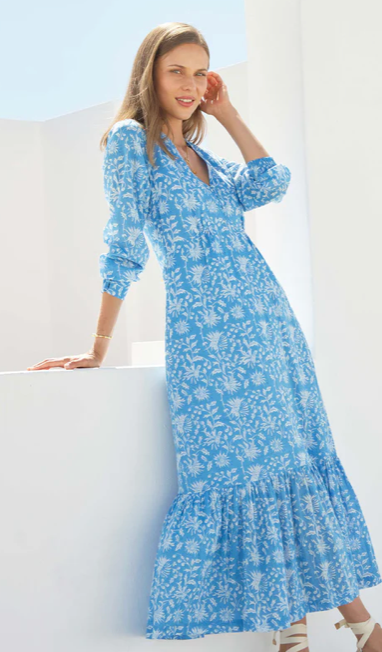Hetre Alresford Hampshire clothes store Aspiga Blue Marigold Dress
