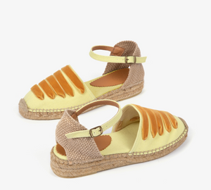 Hetre Alresford Hampshire Shoe Store Penelope Chilvers Lemon Low Mary Jane Espadrille