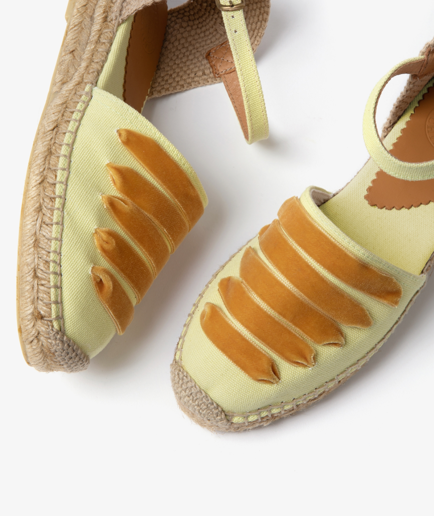 Hetre Alresford Hampshire Shoe Store Penelope Chilvers Lemon Low Mary Jane Espadrille