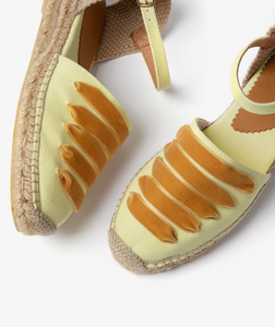 Hetre Alresford Hampshire Shoe Store Penelope Chilvers Lemon Low Mary Jane Espadrille