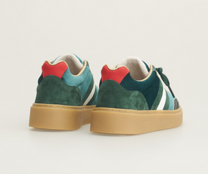 Serafini Green Red Court Sneaker