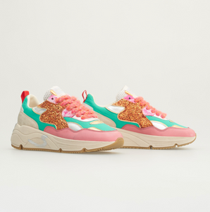 Hetre Alresford Hampshire Shoe Store Serafini Green Pink White Malibu Sneaker