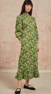 Pink City Prints Lime Ditsy Petworth Dress