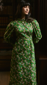 Pink City Prints Lime Ditsy Petworth Dress