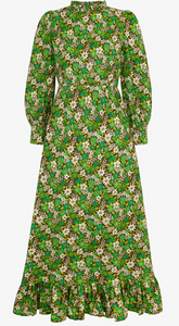 Pink City Prints Lime Ditsy Petworth Dress