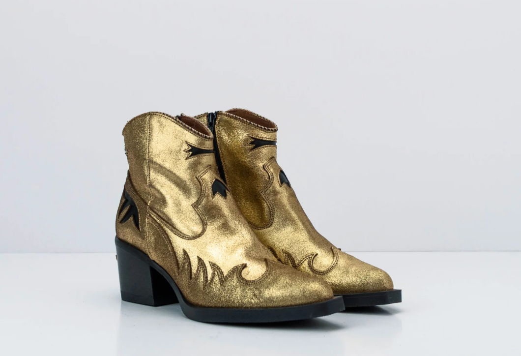 Hetre Alresford Hampshire Shoe Store Nemonic Gold Ankle Boot