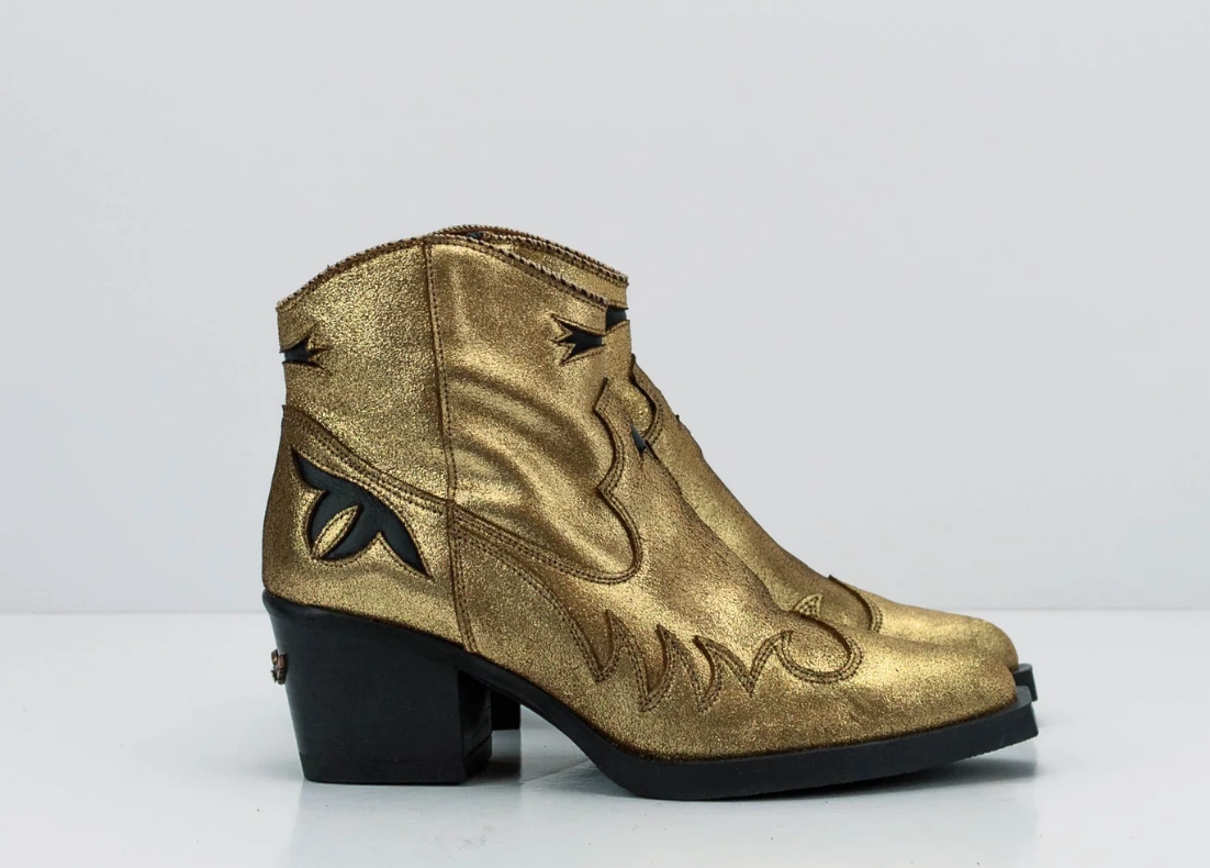 Hetre Alresford Hampshire Shoe Store Nemonic Gold Ankle Boot