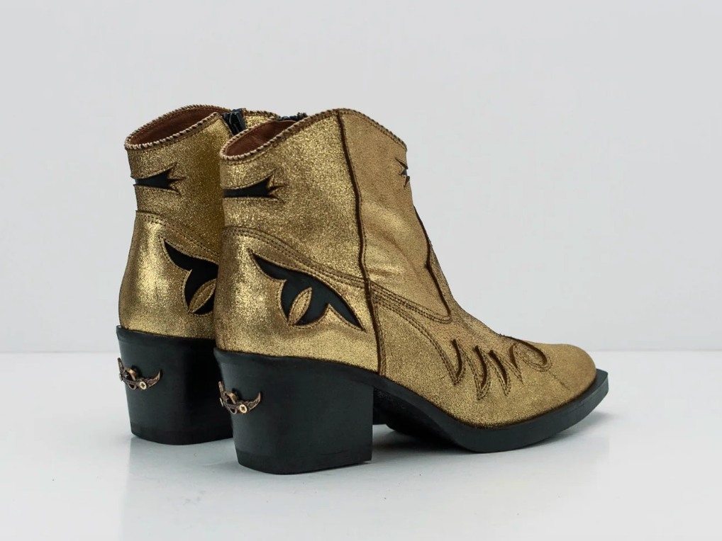 Hetre Alresford Hampshire Shoe Store Nemonic Gold Ankle Boot