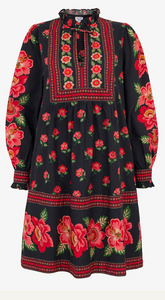 Pink City Prints Scarlet Folk Nell Mini Dress