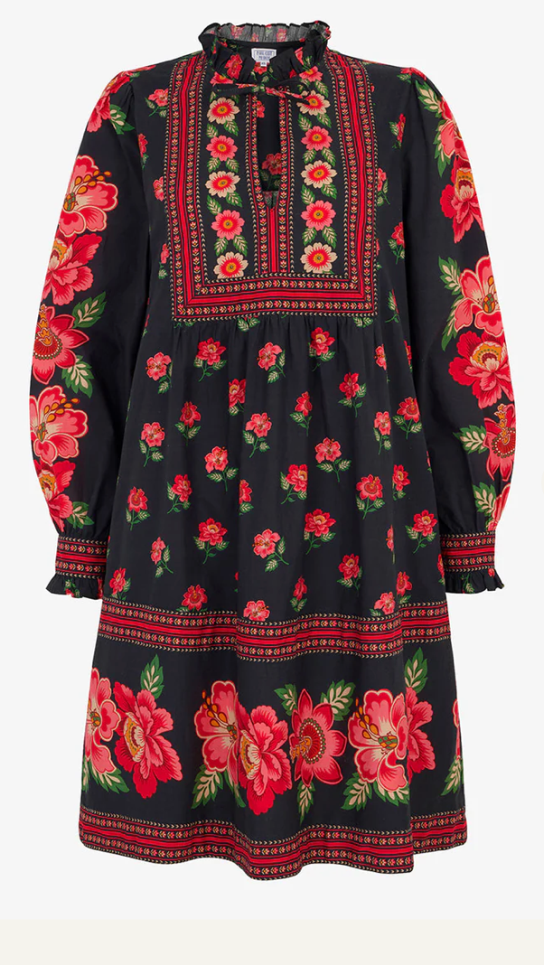 Pink City Prints Scarlet Folk Nell Mini Dress