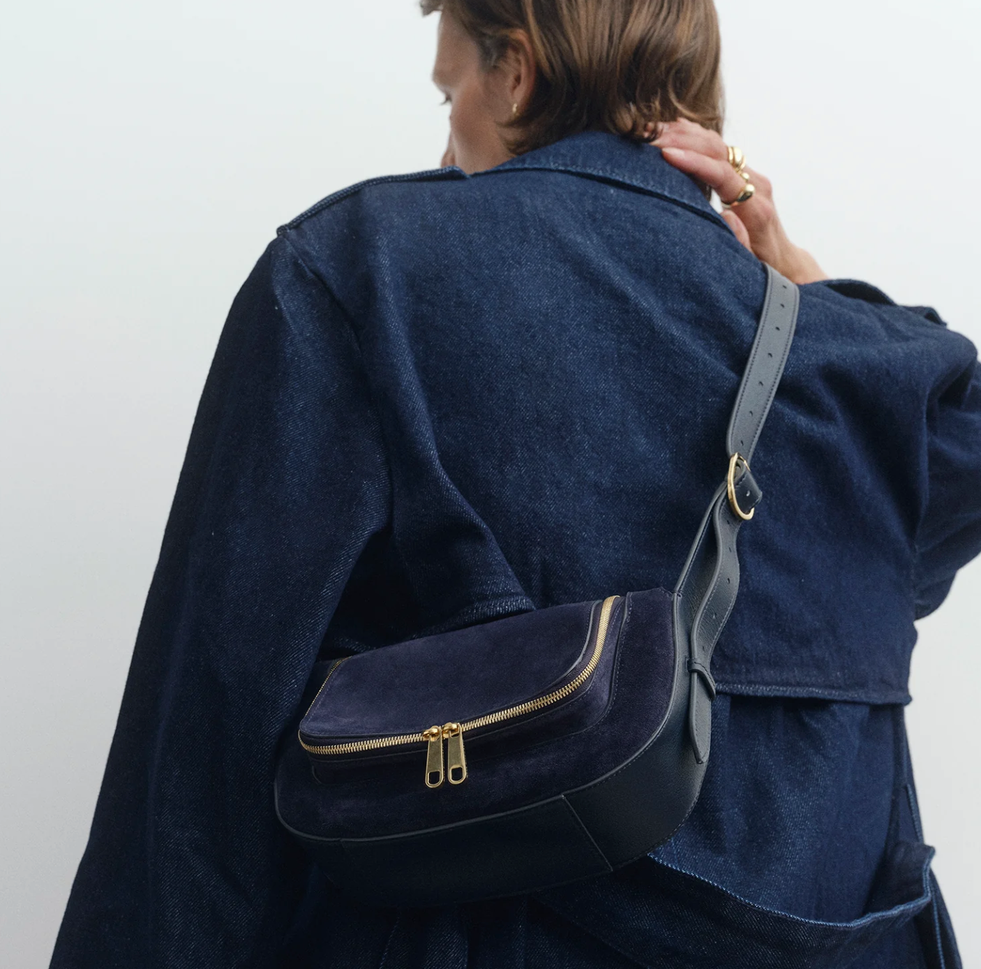 Hetre Alresford Hampshire accessory store Anya Hindmarch Marine Suede Small Vere Crossbody