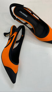 Hetre Alresford Hampshire Shoe Store Lola Cruz Orange Neoprene Slingback