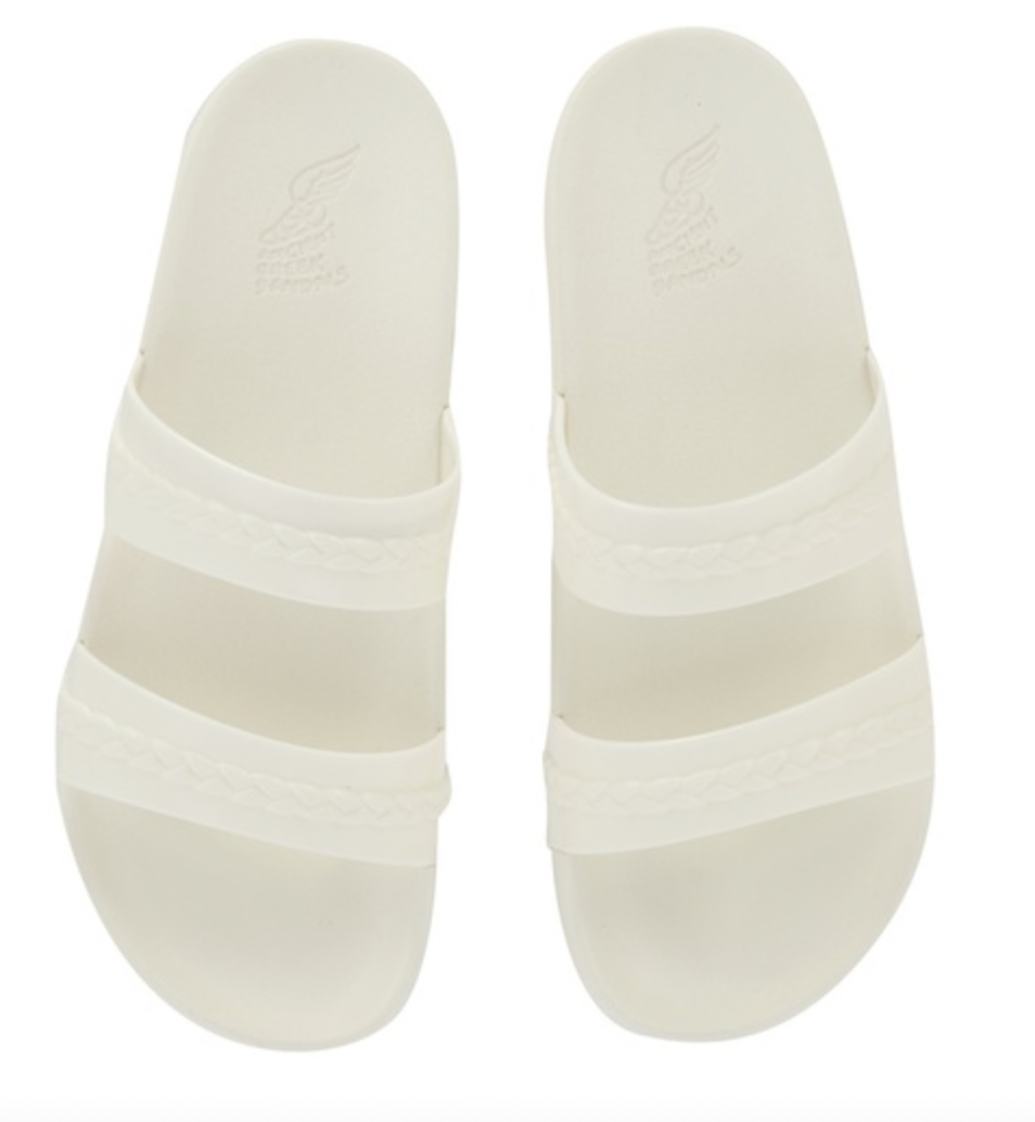 Hetre Alresford Hampshire Shoe Shop Ancient Greek Sandals Off White Rubber Slide 