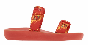 Hetre Alresford Hampshire Shoe Shop Ancient Greek Sandals Red Scrunchie Melia Slide 