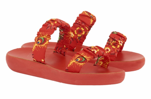 Hetre Alresford Hampshire Shoe Shop Ancient Greek Sandals Red Scrunchie Melia Slide  