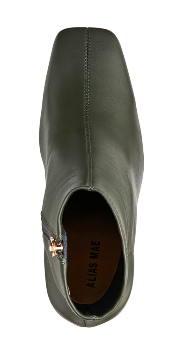 vHetre Alresford Hampshire Shoe Boutique Alias Mae Olive Stretch Leather Meika Ankle Boot 
