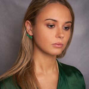 Hetre Alresford Hampshire Jewellery Boutique Sophie Theakston Single Square Emerald Earring  