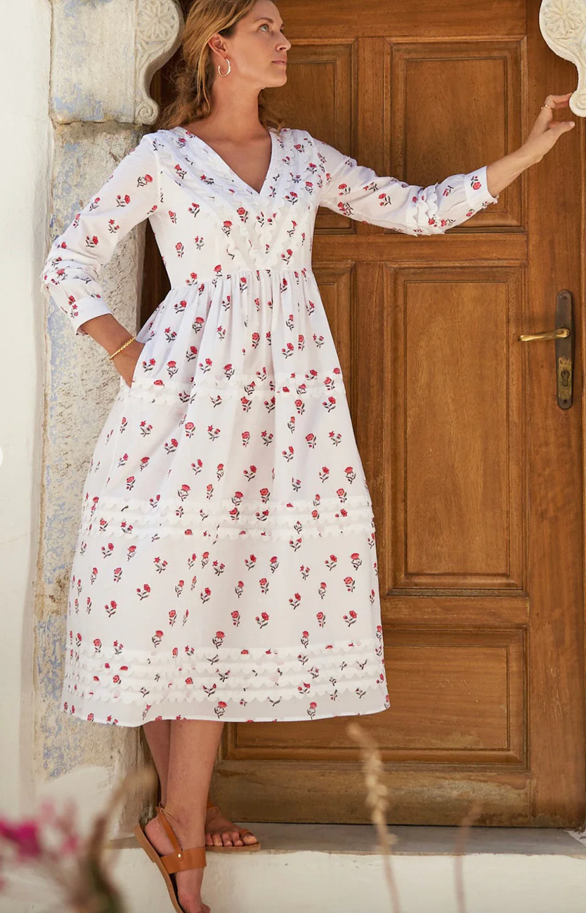 Hetre Alresford Hampshire clothes store Pink City Prints Mini Blossom Portofino Dress 